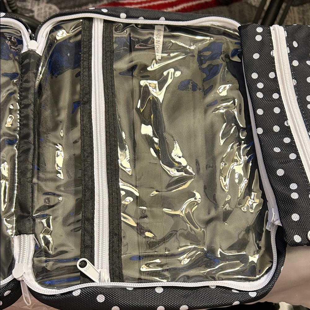 Polka Dot Black Toiletry Bag - Picture 5 of 9